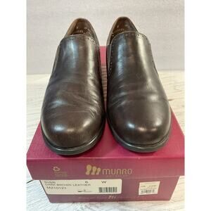 Munro Susie Dark Brown Leather Women’s Shoe US6 W M21021 GnuFashion